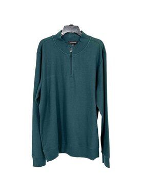 WestZeroOne Half-Zip Pullover Smart Casual Shirt Dark Green Size Medium NWOT